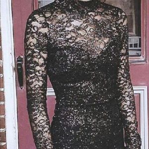 Rose gold black dress